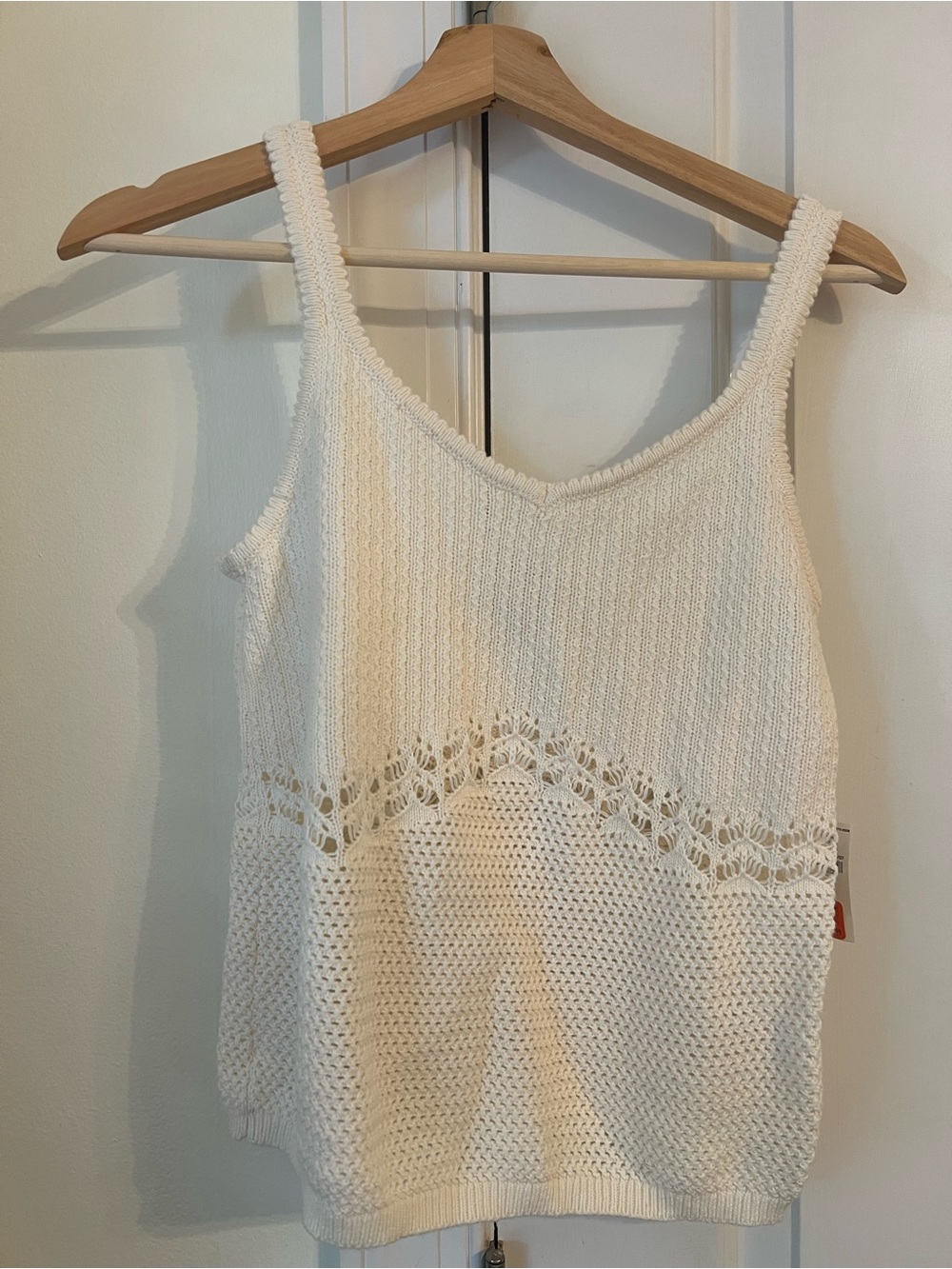 Old Navy Cream Crochet Knit Tank